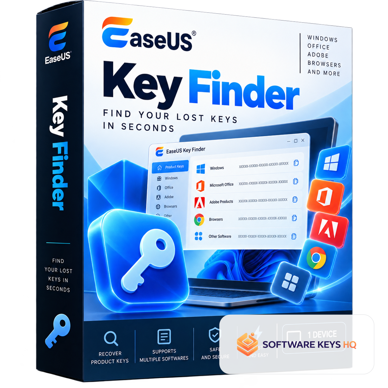 EaseUS Key Finder Lifetime software box