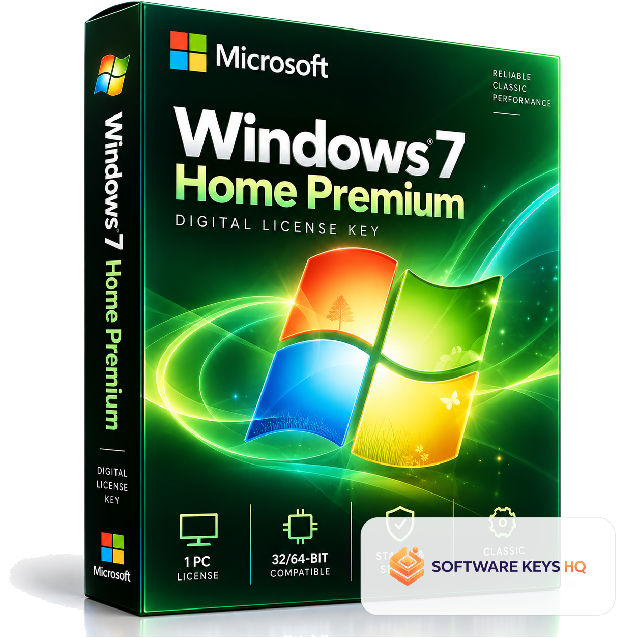 Microsoft Windows 7 Home Premium – Digital License Key – 1 PC – 32/64-bit