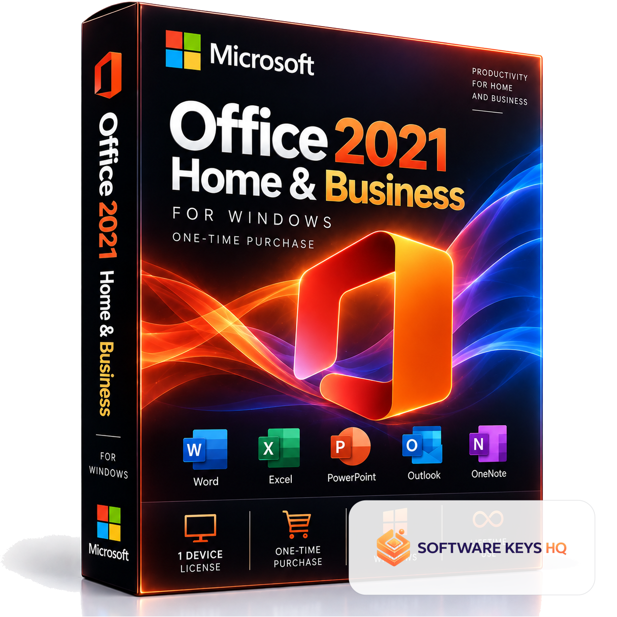Microsoft Office 2021 Home & Business for Windows – One-Time Purchase – 1 Device software key