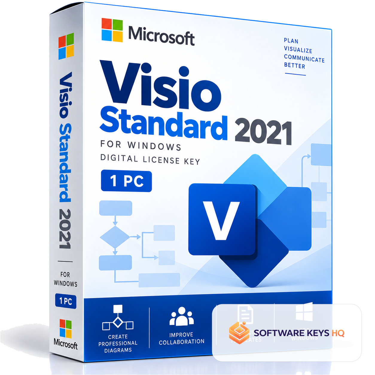 Microsoft Visio Standard 2021 for Windows – Digital License Key – 1 PC