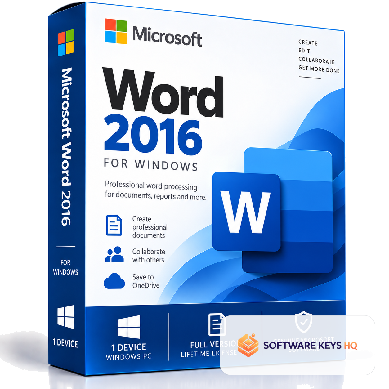 Microsoft Word 2016 for Windows – Digital License Key – 1 Device