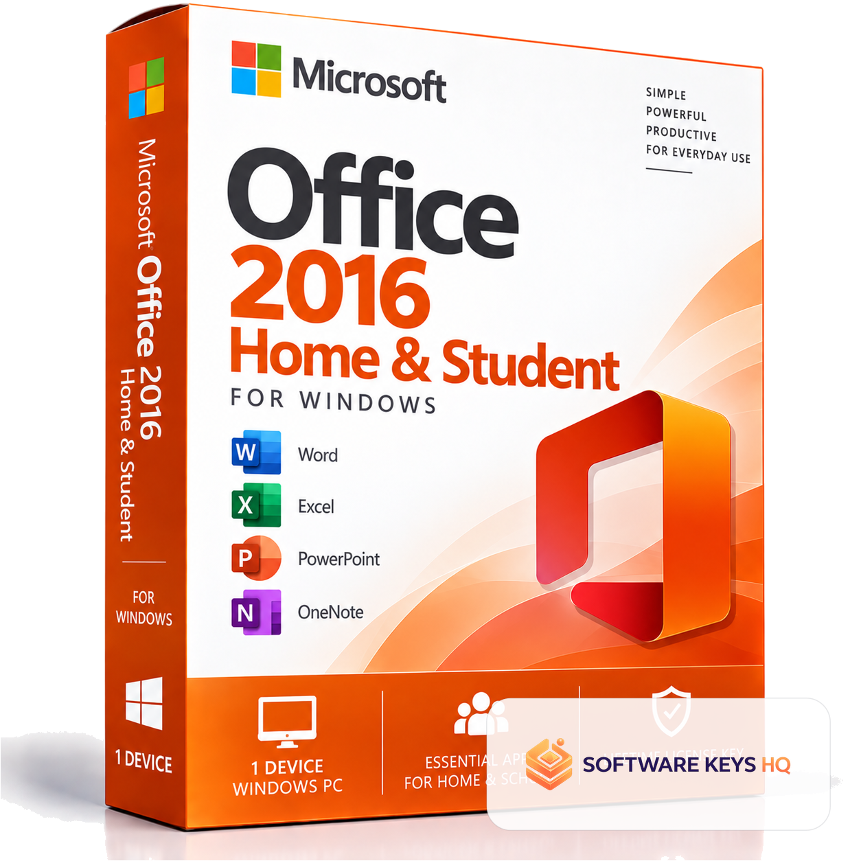 Microsoft Office 2016 Home & Student for Windows – Digital License Key – 1 Device