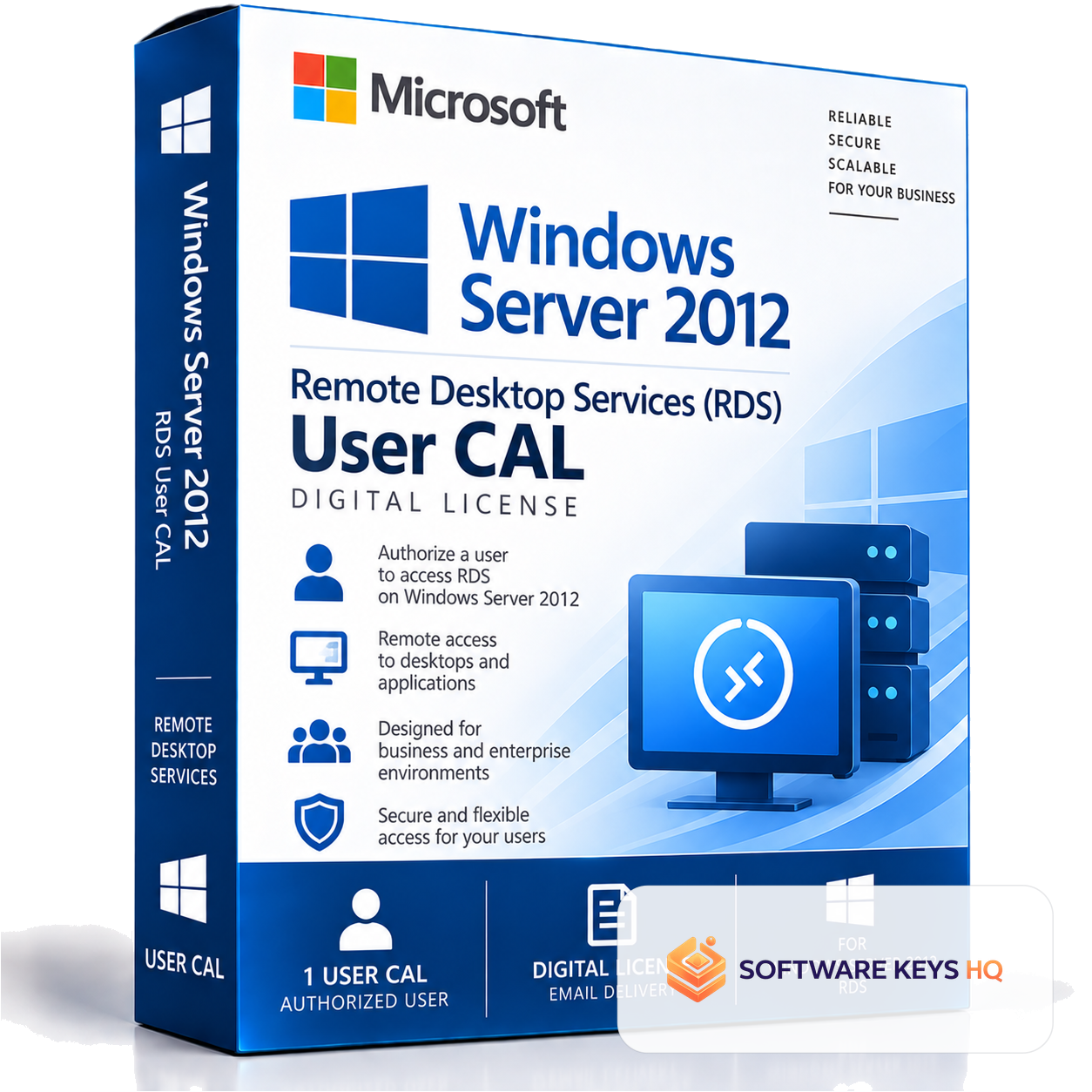 Microsoft Windows Server 2012 Remote Desktop Services (RDS) User CAL – Digital License software key