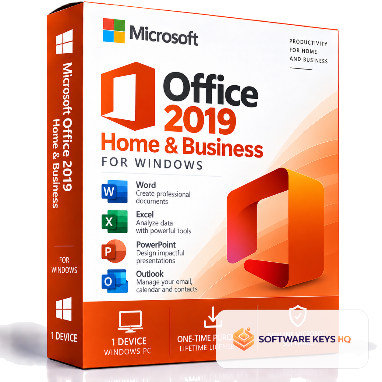 Microsoft Office 2019 Home & Business for Windows – One-Time Purchase – 1 Device software key