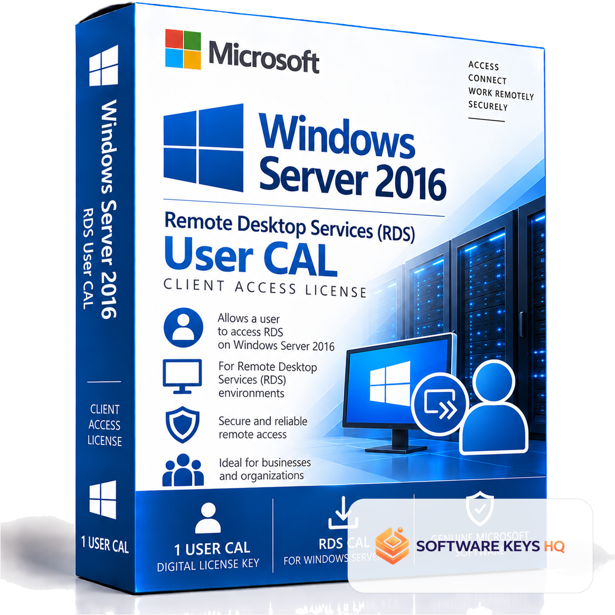 Microsoft Windows Server 2016 Remote Desktop Services (RDS) User CAL – Digital License software key