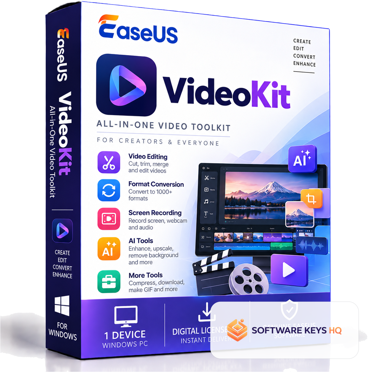 EaseUS VideoKit – All-in-One Video Toolkit – Digital License Key