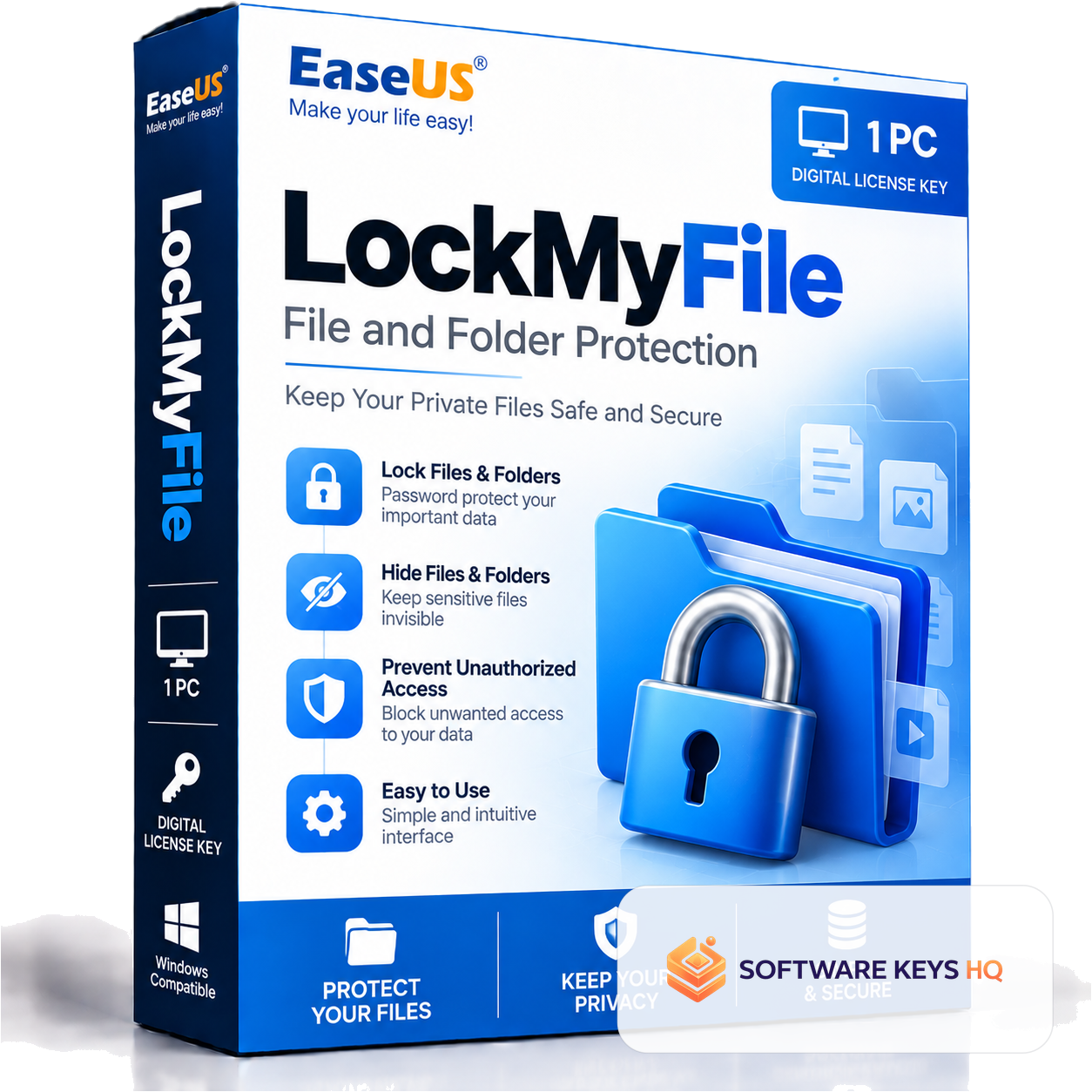 EaseUS LockMyFile – File and Folder Protection – Digital License Key – 1 PC