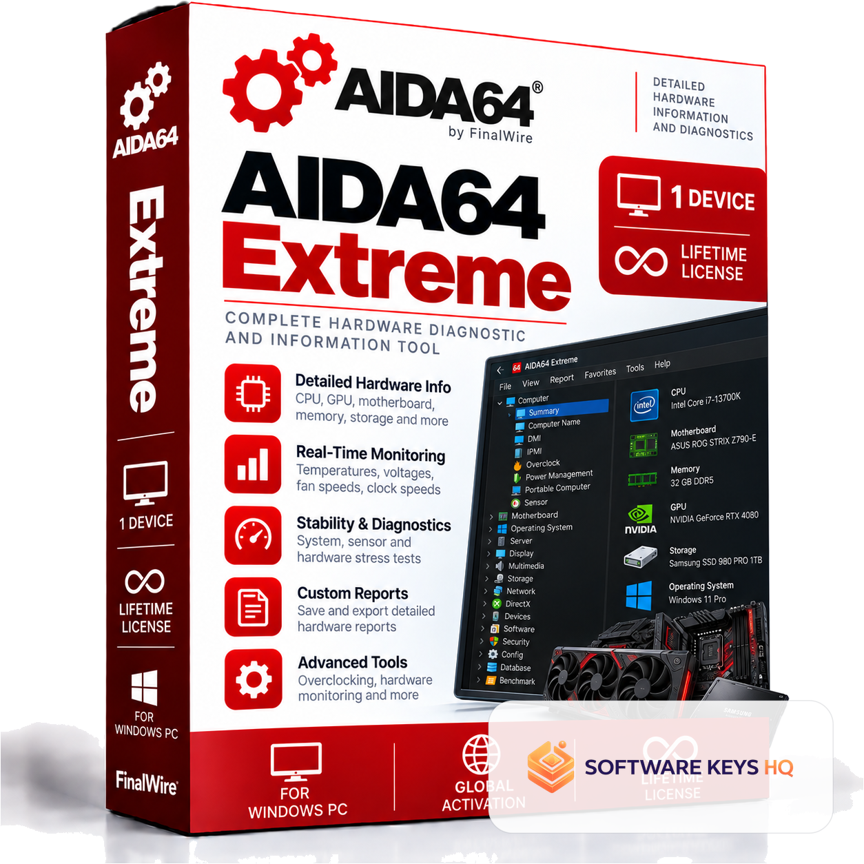 AIDA64 Extreme (Global) (PC) - 1 Device Lifetime - Digital Key