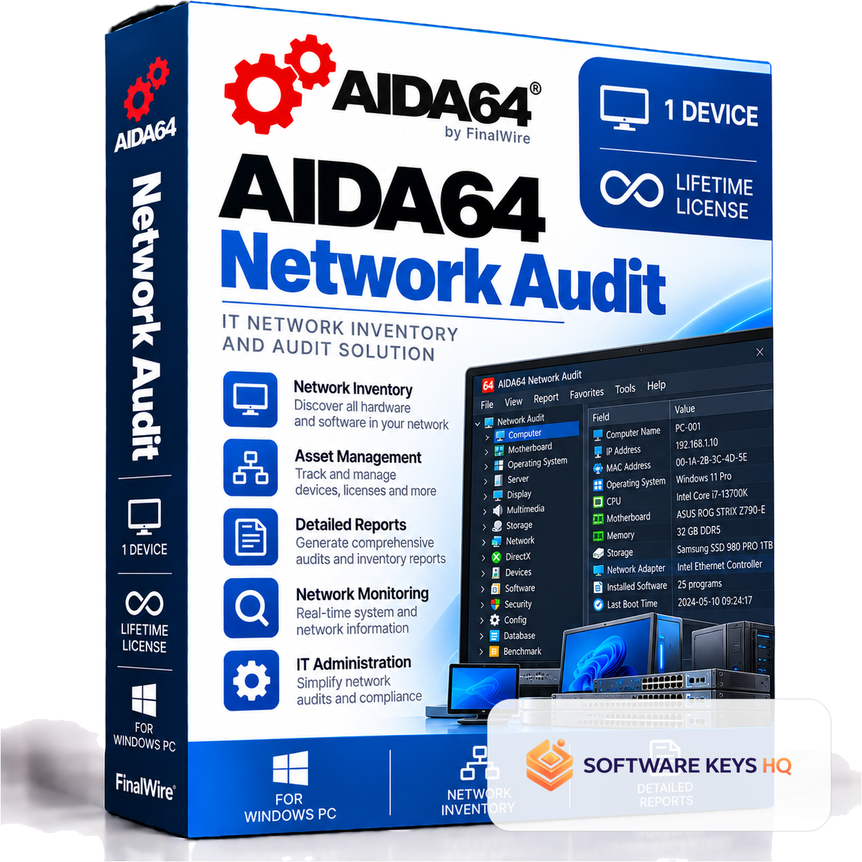 AIDA64 Network Audit (Global) (PC) - 1 Device Lifetime - Digital Key