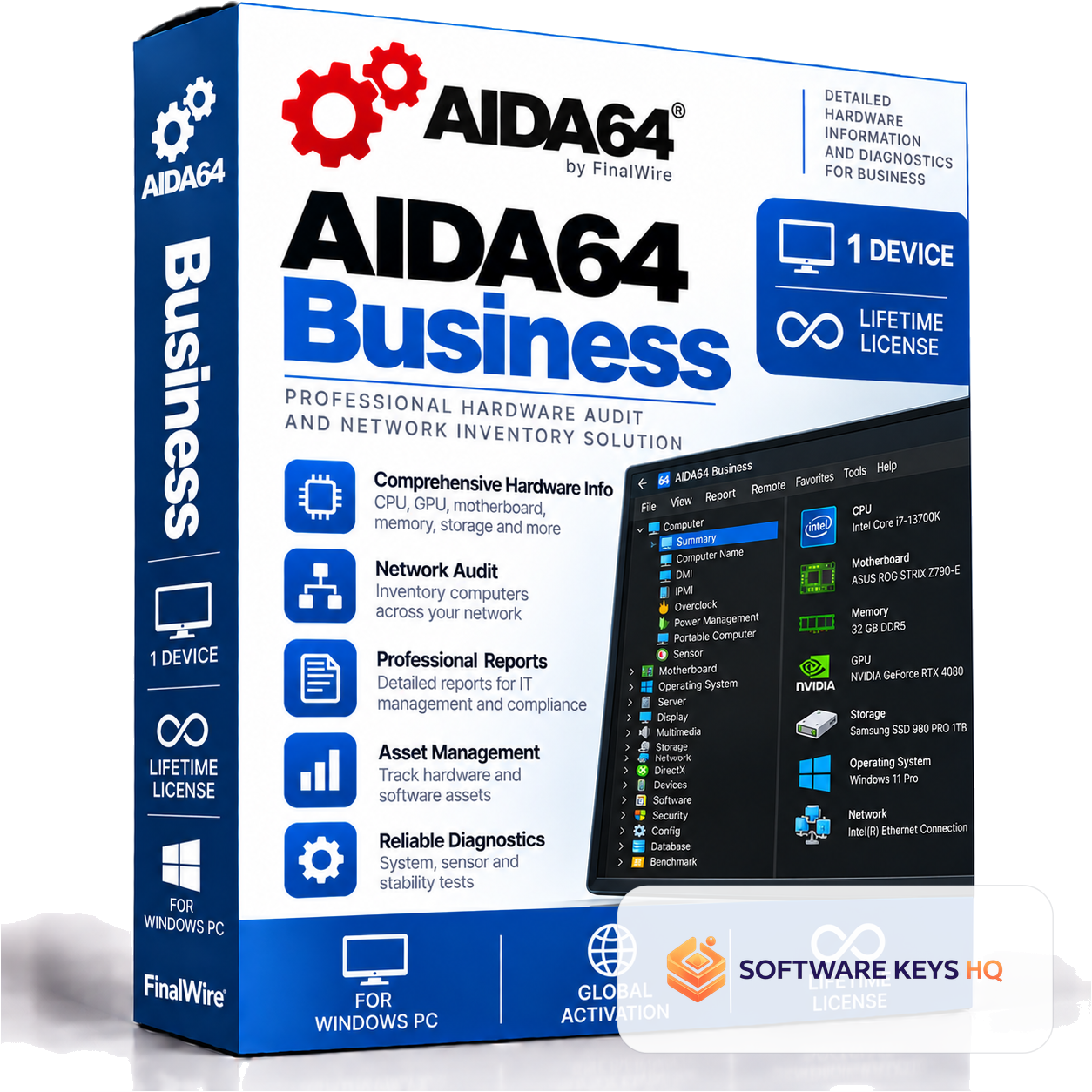 AIDA64 Business (Global) (PC) - 1 Device Lifetime - Digital Key