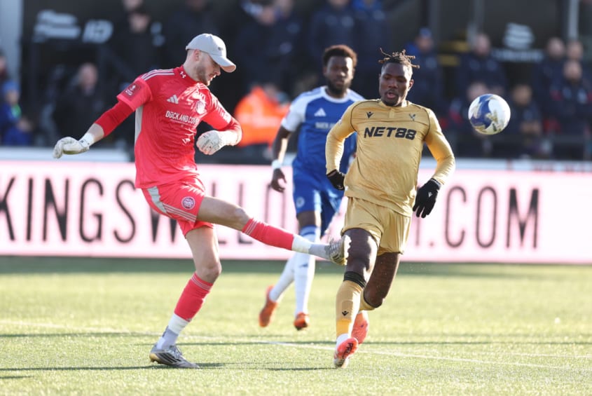 “It’s our house”: Macclesfield goalkeeper Max Dearnley on his side's miraculous FA Cup giant-killing of Crystal Palace