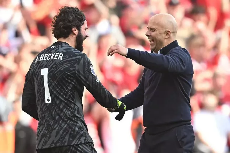 Goalkeeper Alisson celebrates title victory in a (Liver)pool of tears 