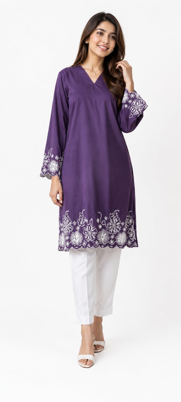 Royal Purple Embroidered 2-Piece Suit