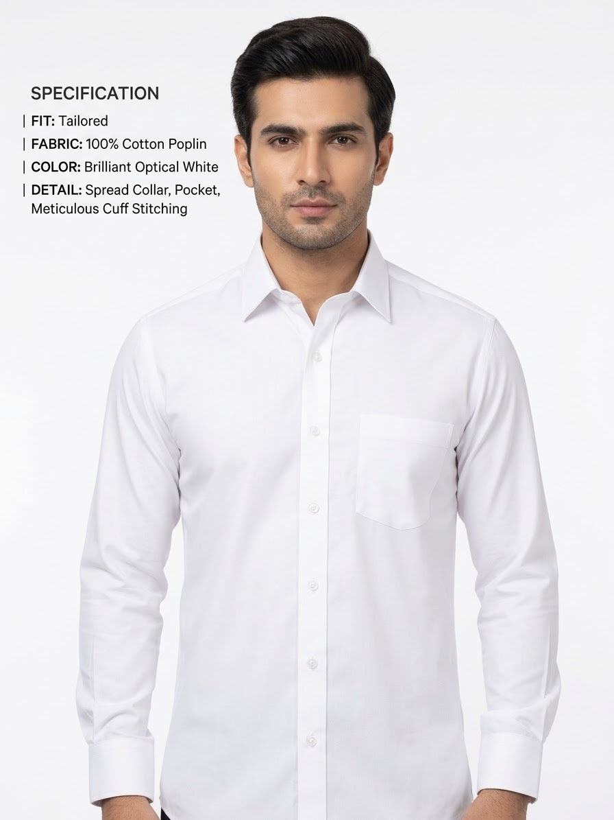 Crisp Optical white cotton shirt