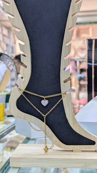 Chaînes de cheville — Jade Charm Anklet Y2H, JAWHARA BOX