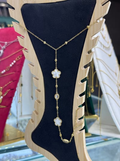 Chaînes de cheville — Onyx Charm Anklet QQS, JAWHARA BOX
