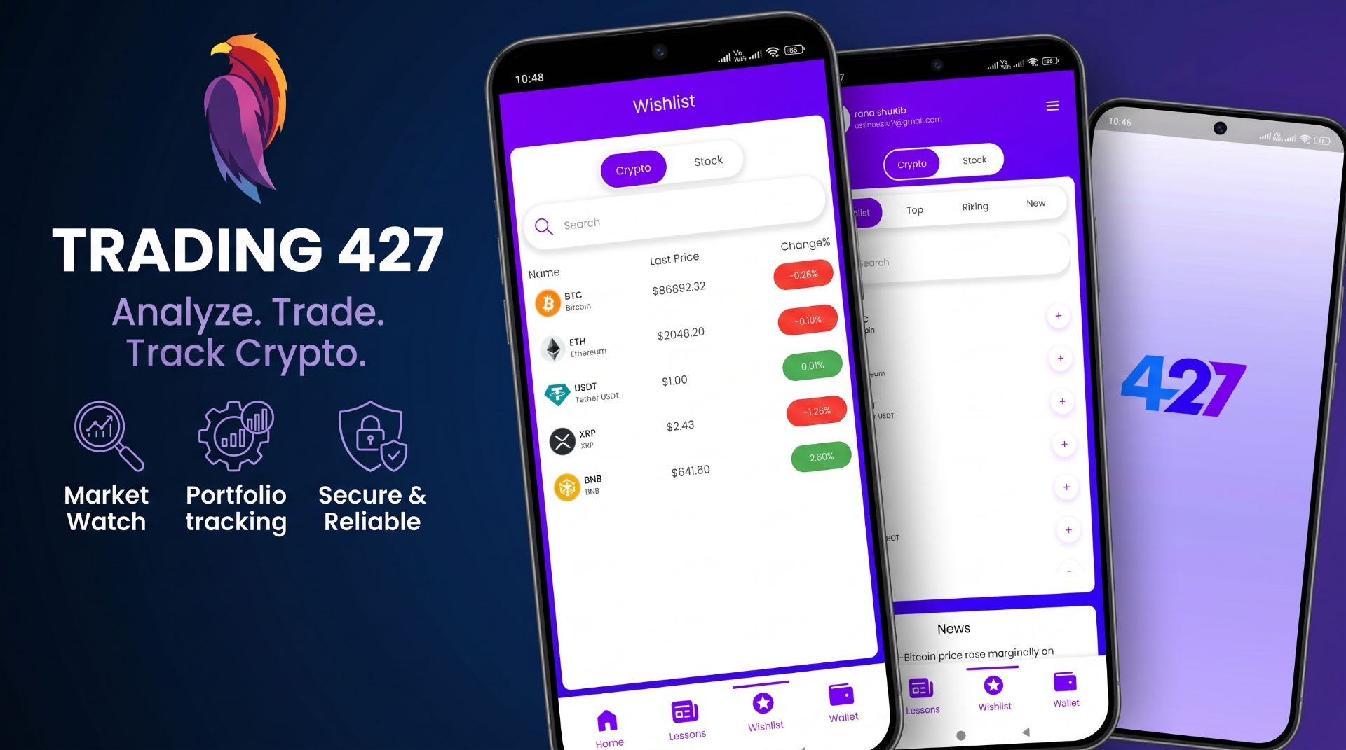 Trading 427 – Crypto & Stock Learning + Trading Simulator