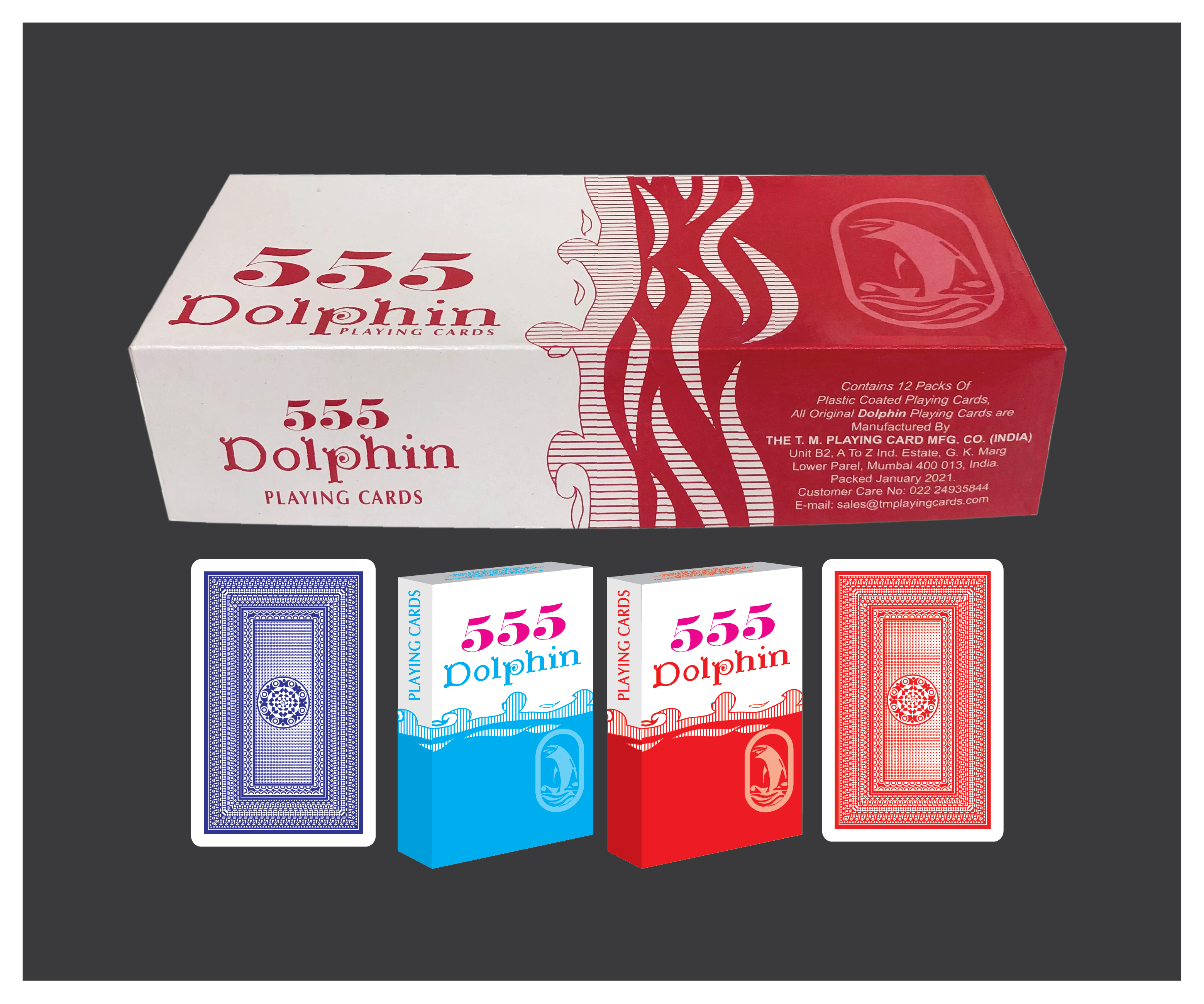 555 Dolphin Playing Cards