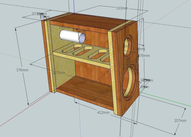 Bookshelves' project done using SketchUp
