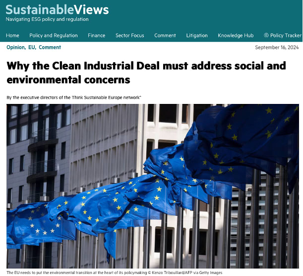 Why the Clean Industrial Deal must address social and environmental concerns