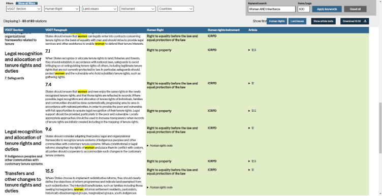 Navigator search result