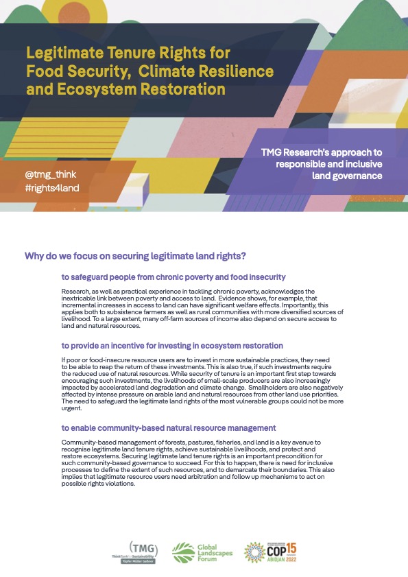 Rights and Responsibilities: a land governance agenda for UNCCD COP 15