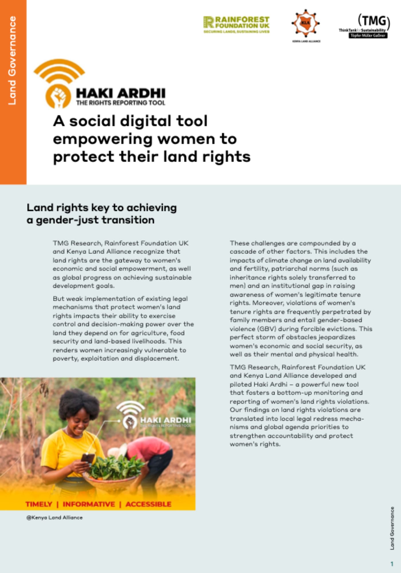 Haki Ardhi  – A social digital tool empowering women to protect their land rights