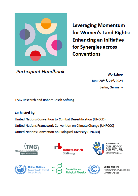 Participant Handbook | Leveraging Momentum for Women’s Land Right: Enhancing an Initiative for Synergies across Conventions