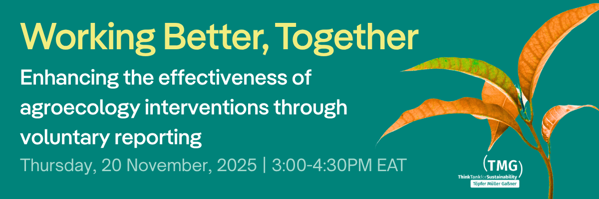 Working Better, Together: Enhancing the effectiveness of agroecology interventions through voluntary reporting