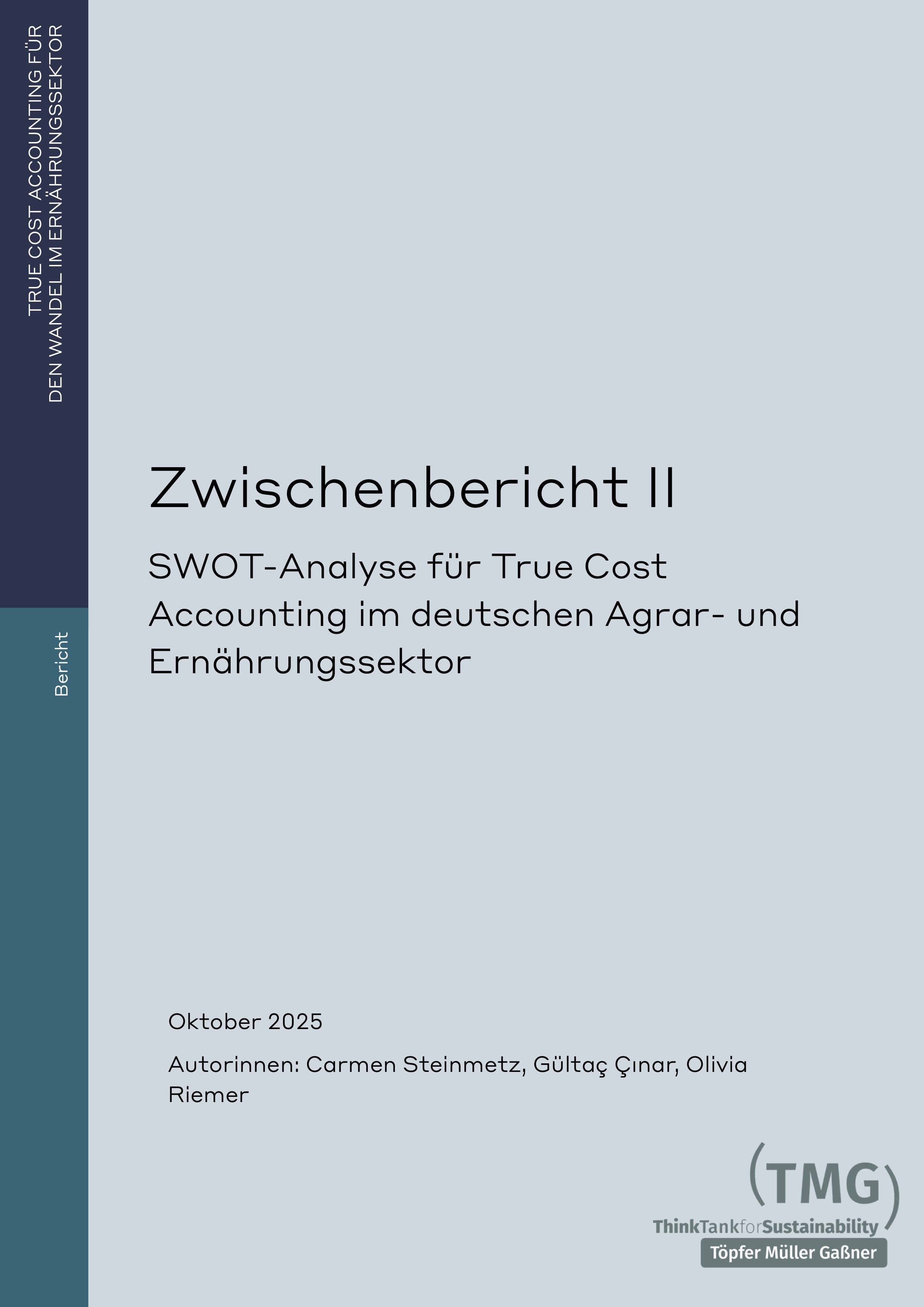 SWOT-Analyse für True Cost Accounting im deutschen Agrar- und Ernährungssektor