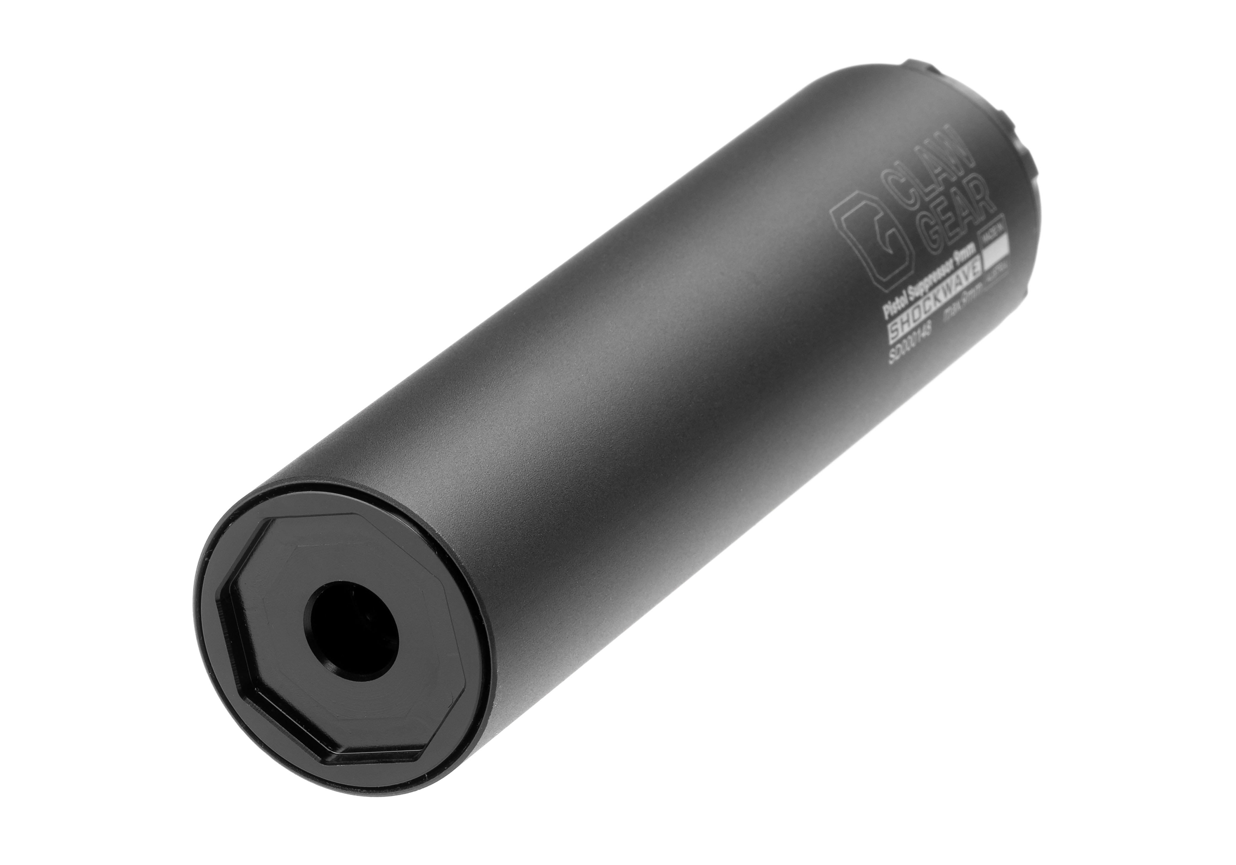 Clawgear Shockwave Shorty Pistol Suppressor 9mm 13,5x1 LH Clawgear Shockwave Shorty Pistol Suppressor 9mm 13,5x1 LH