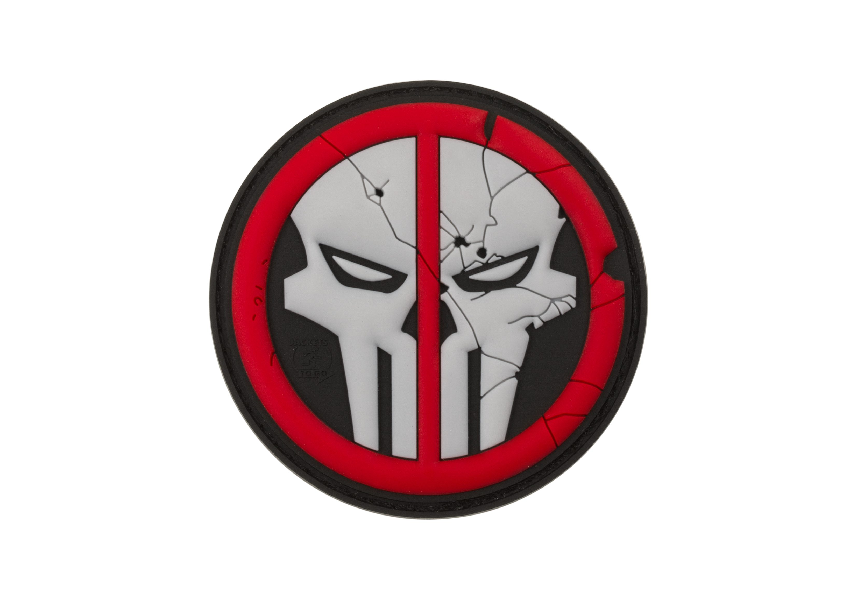 Patch Velcro rond Punisher rouge