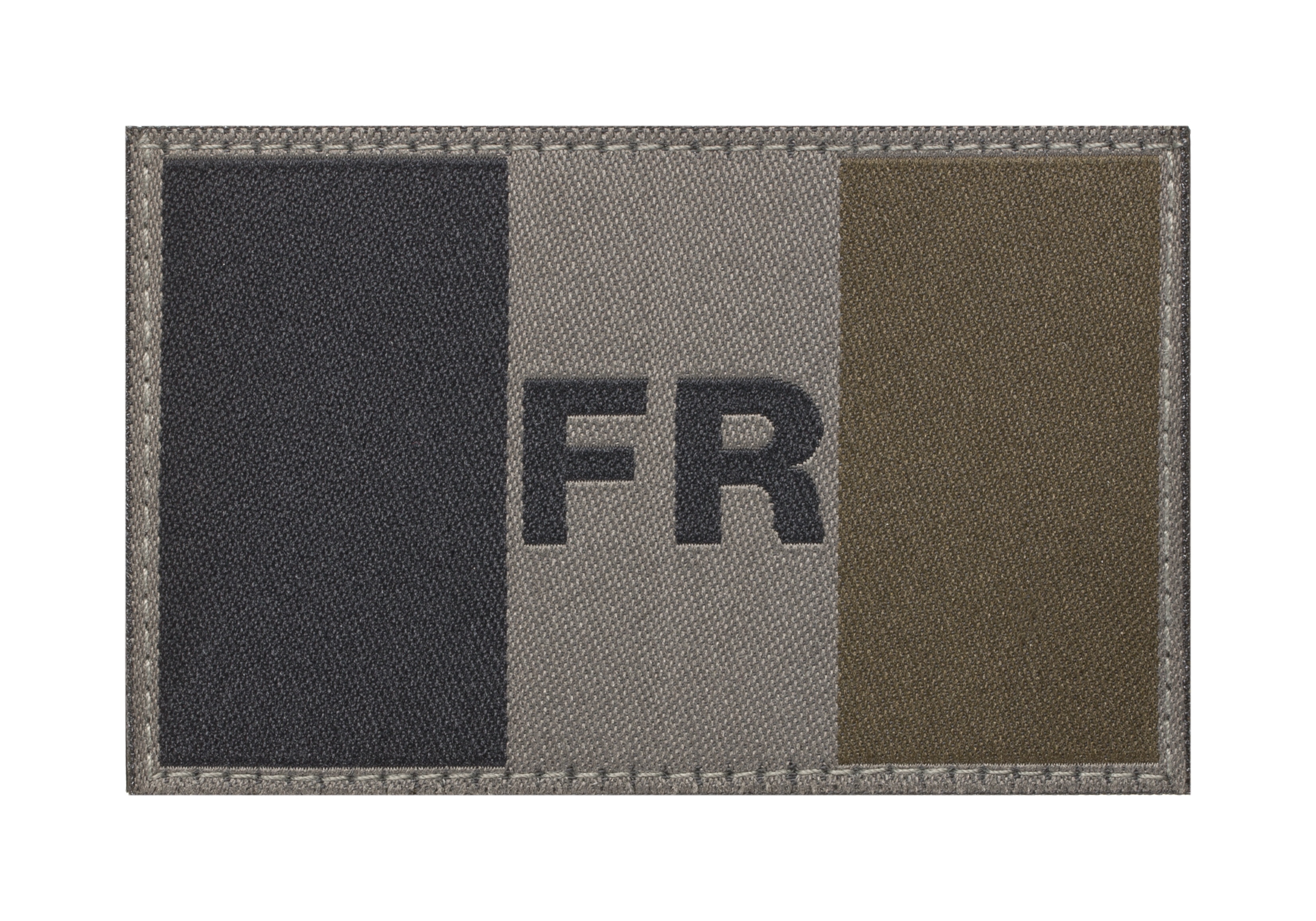 Patch In PVC Con Bandiera Francese Rilievo - 75x50 Mm, Con Fissaggio A Strappo Per Airsoft E Tattico