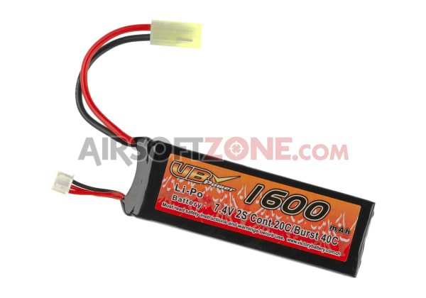 VB Power Lipo 7.4V 1600mAh 20C Mini Type (2024) - Airsoftzone