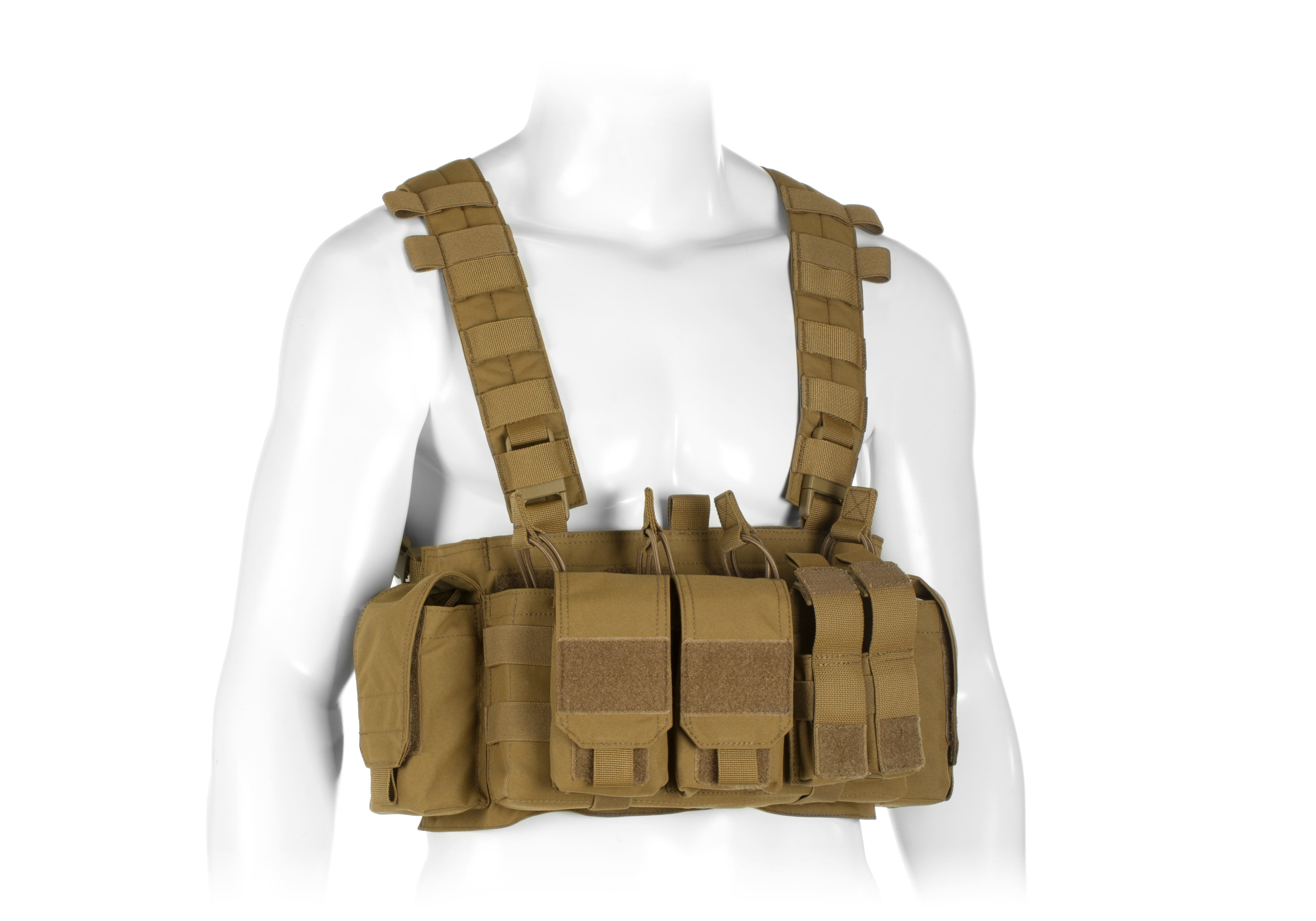 Porte plaque coyote avec attache MOLLE Cleawgear