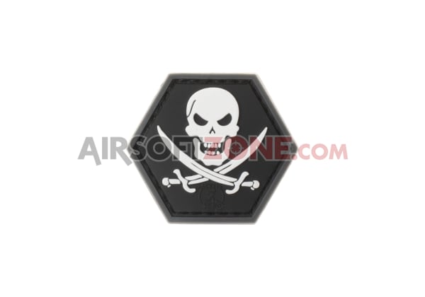 NO FEAR PIRATE HEXAGON, 3D velcro patch