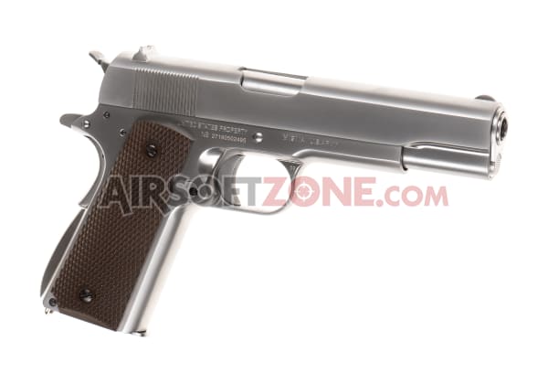 NEW M1911 Replica Full Metal Silver Airsoft Spring Pistol 1911 6MM BB Gun  w/ BBs