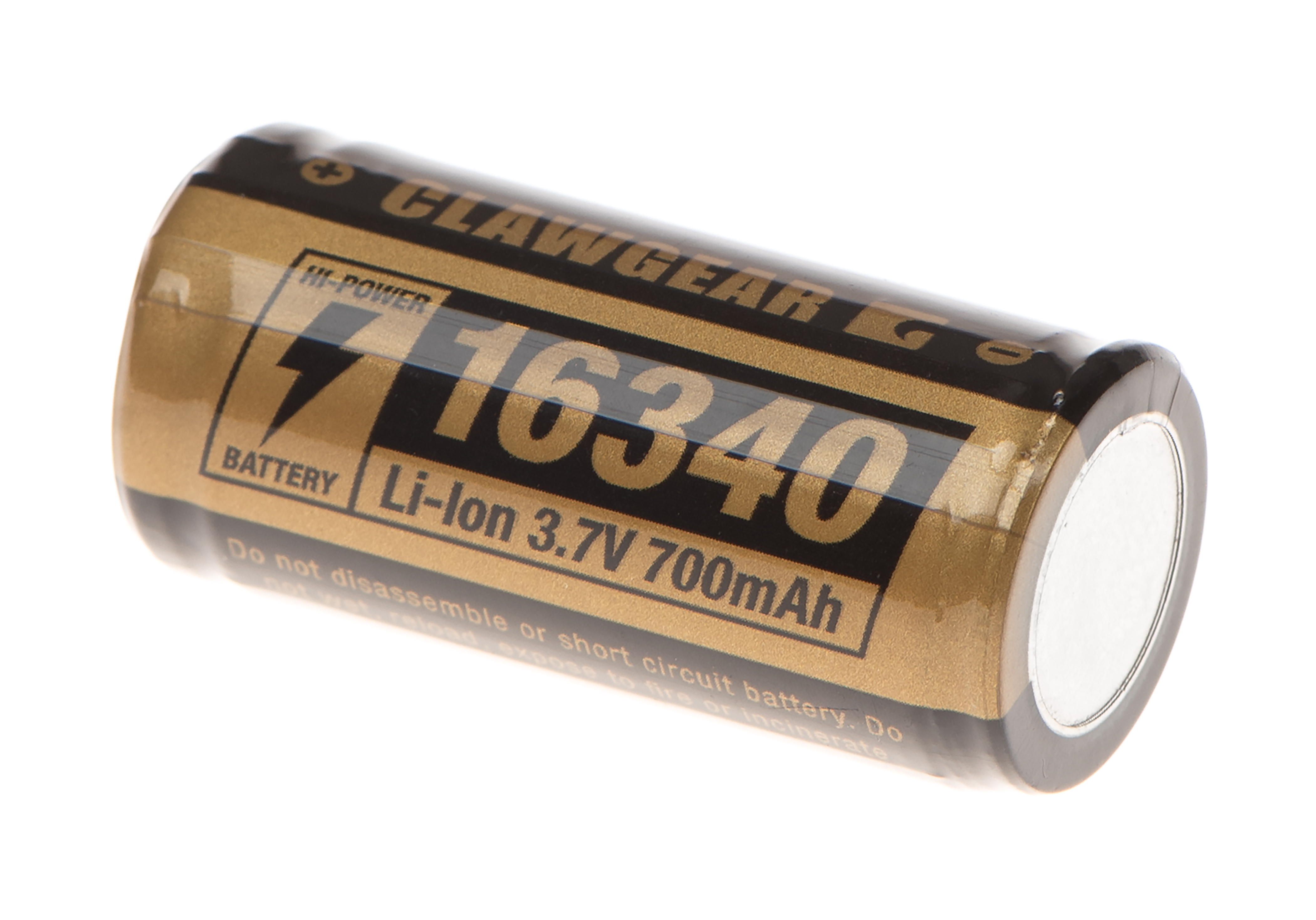 Clawgear 16340 Battery 3.7V 700mAh Clawgear 16340 Battery 3.7V 700mAh
