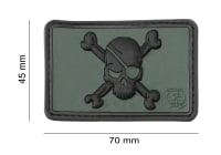 JTG Pirate Skull Rubber Patch