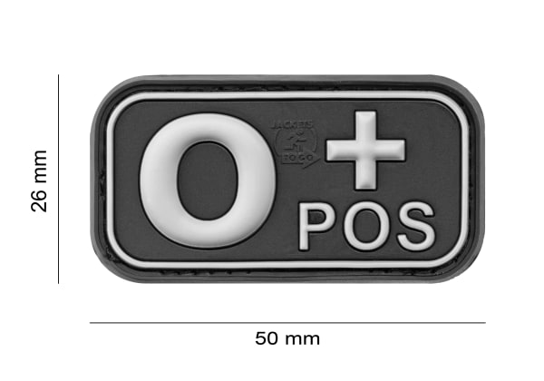 JTG Bloodtype Rubber Patch 0 Pos