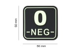 JTG Bloodtype Square Rubber Patch 0 Neg