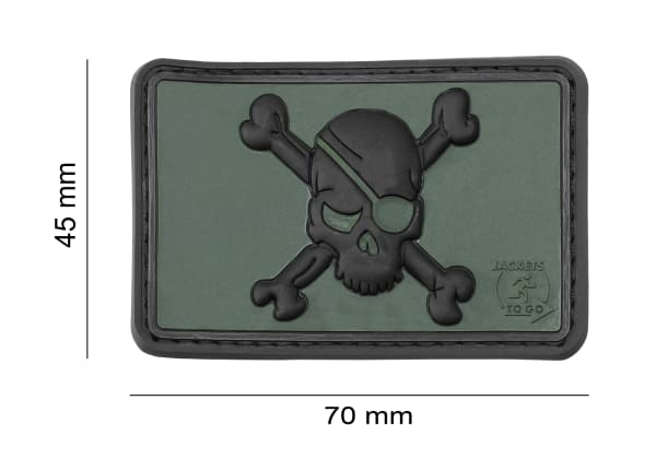 JTG Pirate Skull Rubber Patch
