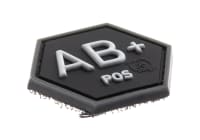 JTG Bloodgroup Hexagon Rubber Patch AB Pos