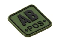 JTG Bloodtype Square Rubber Patch AB Pos