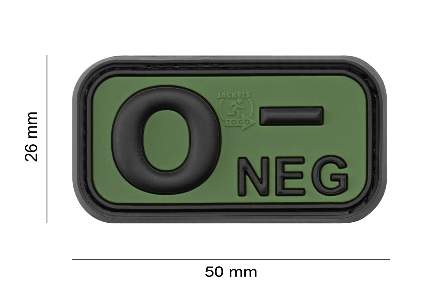 JTG Bloodtype Rubber Patch 0 Neg