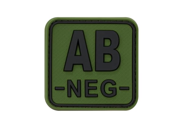 JTG Bloodtype Square Rubber Patch AB Neg