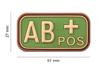 JTG Bloodtype Rubber Patch AB Pos