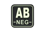 JTG Bloodtype Square Rubber Patch AB Neg