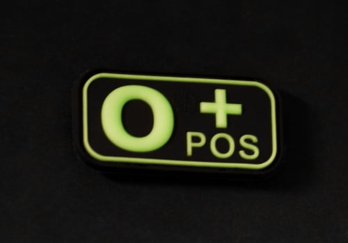 JTG Bloodtype Rubber Patch 0 Pos