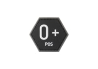 JTG Bloodgroup Hexagon Rubber Patch 0 Pos